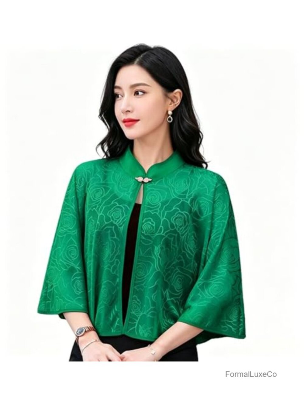 Lace Shawl Wrap Evening Wedding Sheer Capelet Cover Up for Women